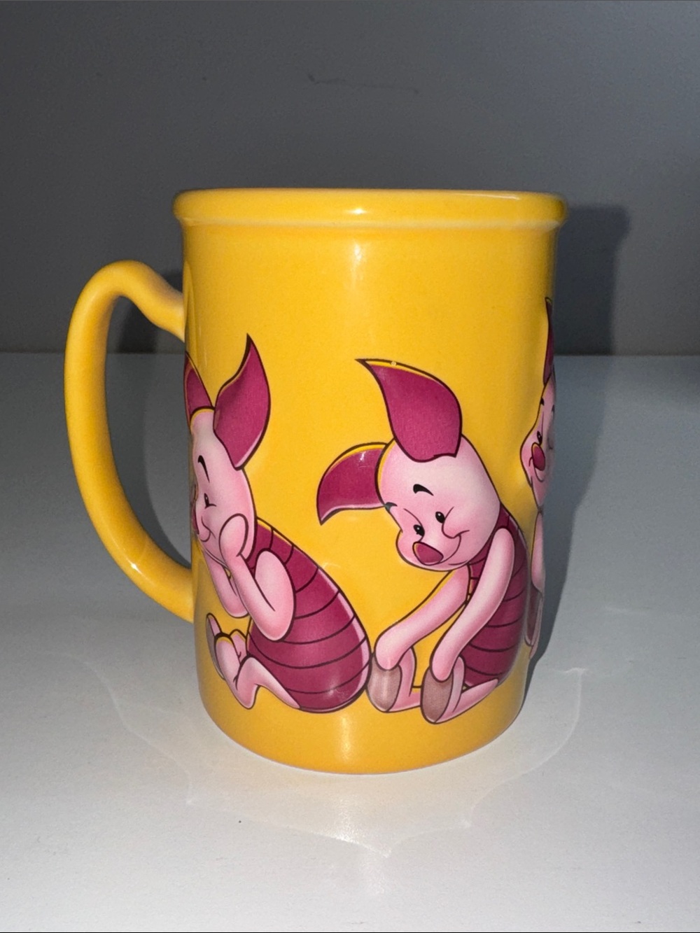 The Disney Store Winnie the Pooh Piglet Yellow Jumbo Ceramic Mug